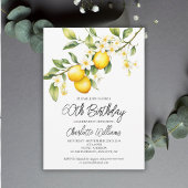 レモンテーマ水彩60thバースデーパーティー 招待状