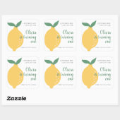 レモンテーマ1歳の誕生日 スクエアシール (シート)