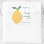 レモンテーマ1歳の誕生日 スクエアシール (バッグ)