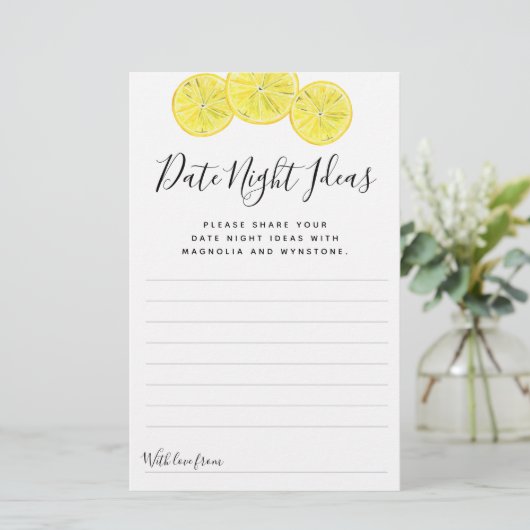 レモンデイトナイトアイディアカード (スタンド正面)