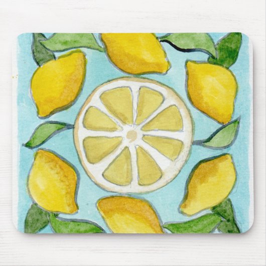 レモンデザイン付きマウスパッド マウスパッド (正面)
