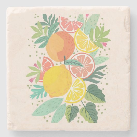 レモンデザイン ストーンコースター (正面)