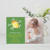 レモンデルメインスクイーズフォト誕生 案内状 (スタンド正面)