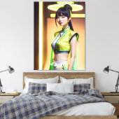 レモントップの少女 キャンバスプリント (インサイチュ (寝室))