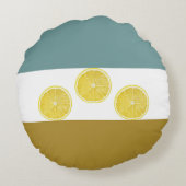レモントリオモダンラウンド装飾用クッション ラウンドクッション (裏面)