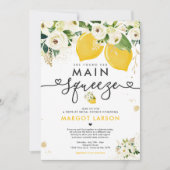 レモンドライブバイブライダルシャワーレモンメインスクイーズ 招待状 (正面)