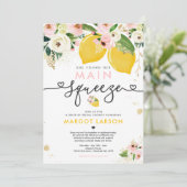 レモンドライブバイブライダルシャワーレモンメインスクイーズ 招待状 (スタンド正面)