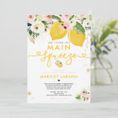 レモンドライブバイブライダルシャワーレモンメインスクイーズ 招待状 (スタンド正面)