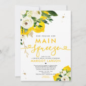 レモンドライブバイブライダルシャワーレモンメインスクイーズ 招待状 (正面)