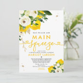 レモンドライブバイブライダルシャワーレモンメインスクイーズ 招待状 (スタンド正面)