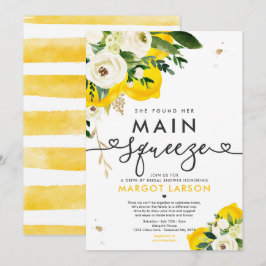 レモンドライブバイブライダルシャワーレモンメインスクイーズ 招待状