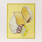 レモンドリズルパウンドケーキローフブリティッシュベーキング食品 ジグソーパズル (縦)