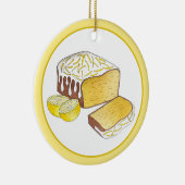 レモンドリズルパウンドケーキローフブリティッシュベーキング食品 セラミックオーナメント (右)