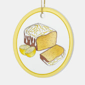 レモンドリズルパウンドケーキローフブリティッシュベーキング食品 セラミックオーナメント (左)