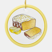 レモンドリズルパウンドケーキローフブリティッシュベーキング食品 セラミックオーナメント (裏面)