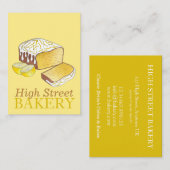 レモンドリズルローフケーキベーカリーベイカーパティシシェフ 名刺 (正面/裏面)