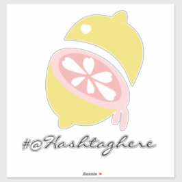 レモンドリップネームスクリプトカーデカール シール