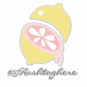 レモンドリップネームスクリプトカーデカール シール (正面)