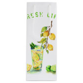 レモンドリンククールパーティーワイン抱き枕-カスタム文字 ワインギフトバッグ (正面)