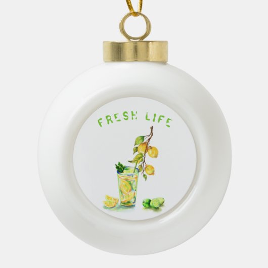 レモンドリンク クリスマス オーナメント (正面)