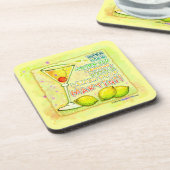 レモンドロップのマルティーニのコルクのコースター コースター (左側)
