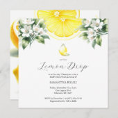 レモンドロップインベビーシャワー招待状 招待状 (正面/裏面)
