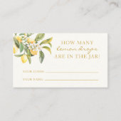 レモンドロップエンクロージャカードの数 プレイスカード (正面)