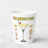 レモンドロップマティーニカクテルレシピアート 紙コップ (正面)