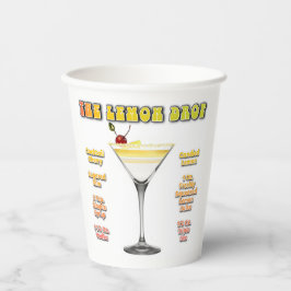 レモンドロップマティーニカクテルレシピアート 紙コップ