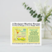 レモンドロップマルティーニレシピはがき ポストカード (スタンド正面)
