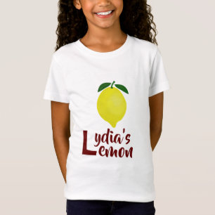 レモンドロップ:フレッシュなレモンを含むL型ファッション Tシャツ