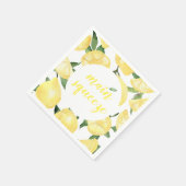 レモンナプキンズメインスクイーズブライダルシャワー スタンダードカクテルナプキン (角)