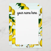 レモンノパーソナライズされたートカード サンキューカード (正面/裏面)