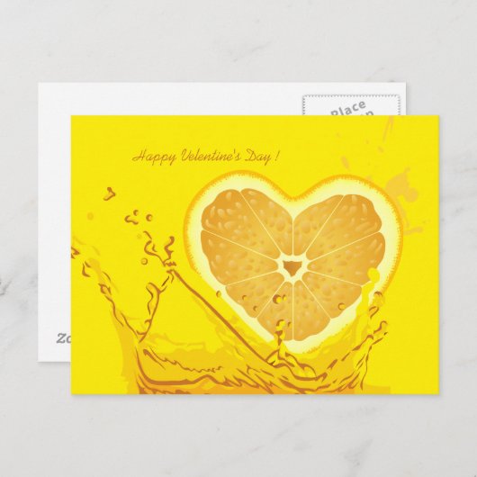 レモンハートのVelentineの日の郵便はがき ポストカード (正面/裏面)