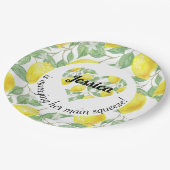 レモンハートをテーマにしたメインスクイーズウェディングシャワー ペーパープレート (アングル)