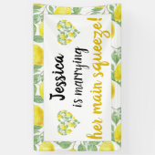 レモンハートメインスクイーズブライダルシャワーお祝い 横断幕 (縦)