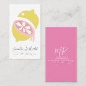 レモンハーフスムージー牛乳シェイクフルーツ 名刺 (正面/裏面)