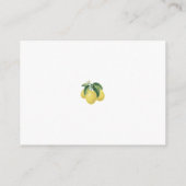 レモンバタフライベビーシャワーおむつラッフル エンクロージャーカード (裏面)