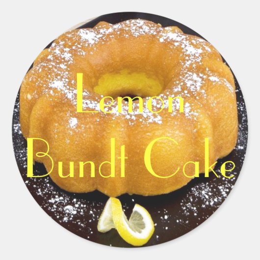 レモンバントケーキ ラウンドシール (正面)