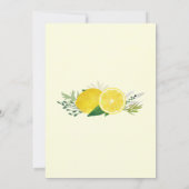 レモンバースデーパーティーへの招待 招待状 (裏面)