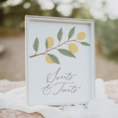 レモンバースデーパーティースイーツアンドトリートサイン ポスター