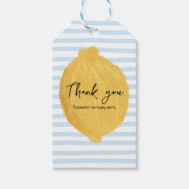 レモンバースデーパーティー矩形ギフトラベル ギフトタグ