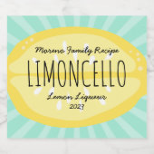 レモンバーストリキュールラベル リキュールボトルラベル (シングルラベル)