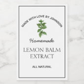レモンバーム抽出ラベル ワインラベル (シングルラベル)