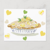 レモンパイの水彩画 ポストカード (正面)