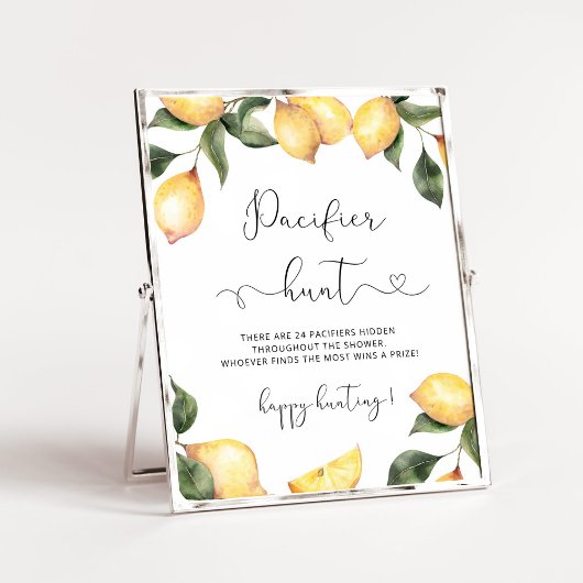レモンパシファイヤー狩りベビーシャワーゲームポスター ポスター