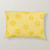 レモンパターンイエローピロー アクセントクッション (裏面)
