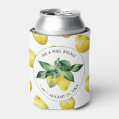 レモンパターンカスタムウェディングクーラーボックス 缶クーラー (缶正面)