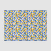 レモンパターンシトラスフルーツ熱帯夏 薄葉紙 (正面)