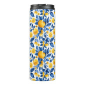 レモンパターントロピカルフルーツパーソナライズされた名 タンブラー (裏面)